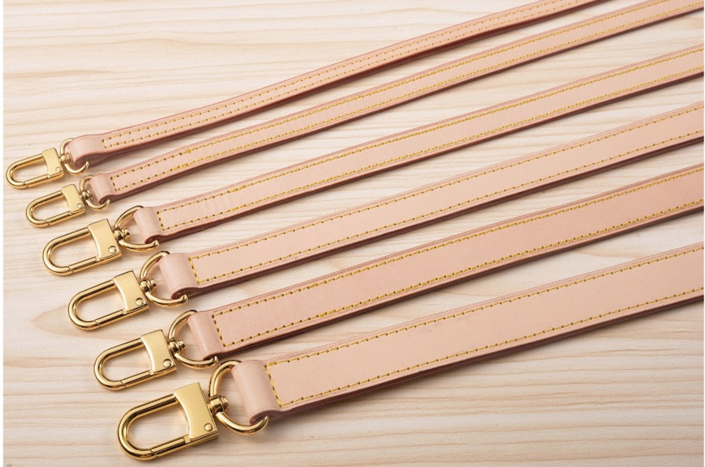 Adjustable Handbag Strap, Genuine Vachetta Leather, Designer Tote Crossbody Bag, Cross Body Handle Purse, Gold Clasps