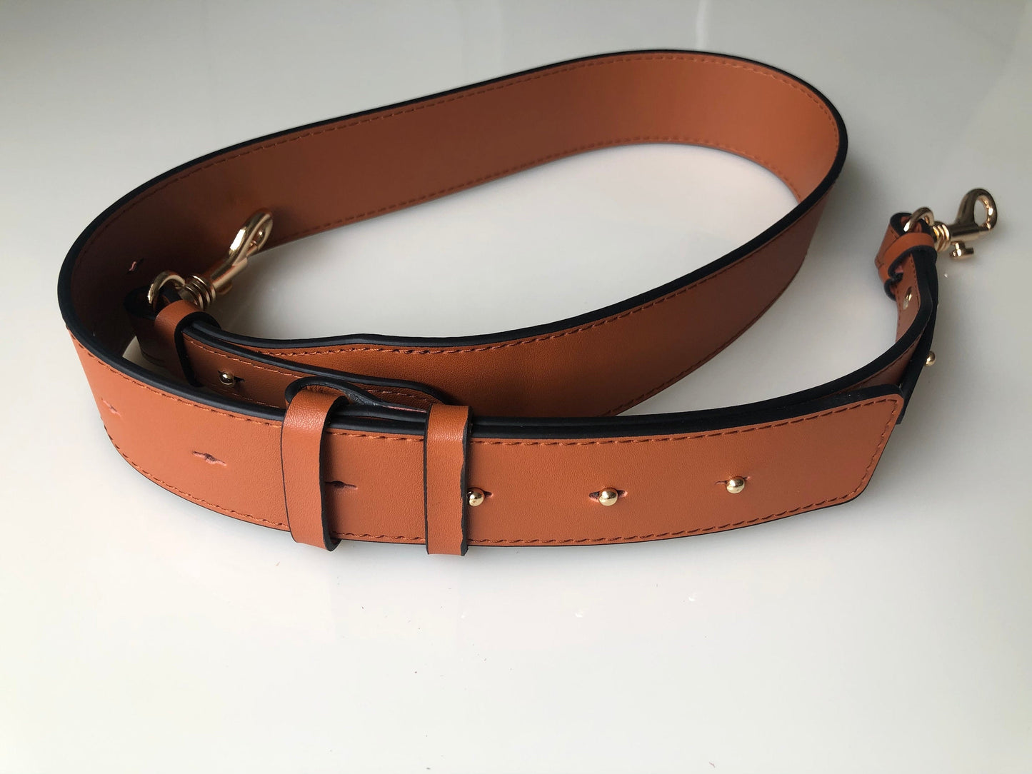 4cm Width - Handbag Strap, Leather Tote Crossbody Bag, Top Handle Purse, Gold Clasps