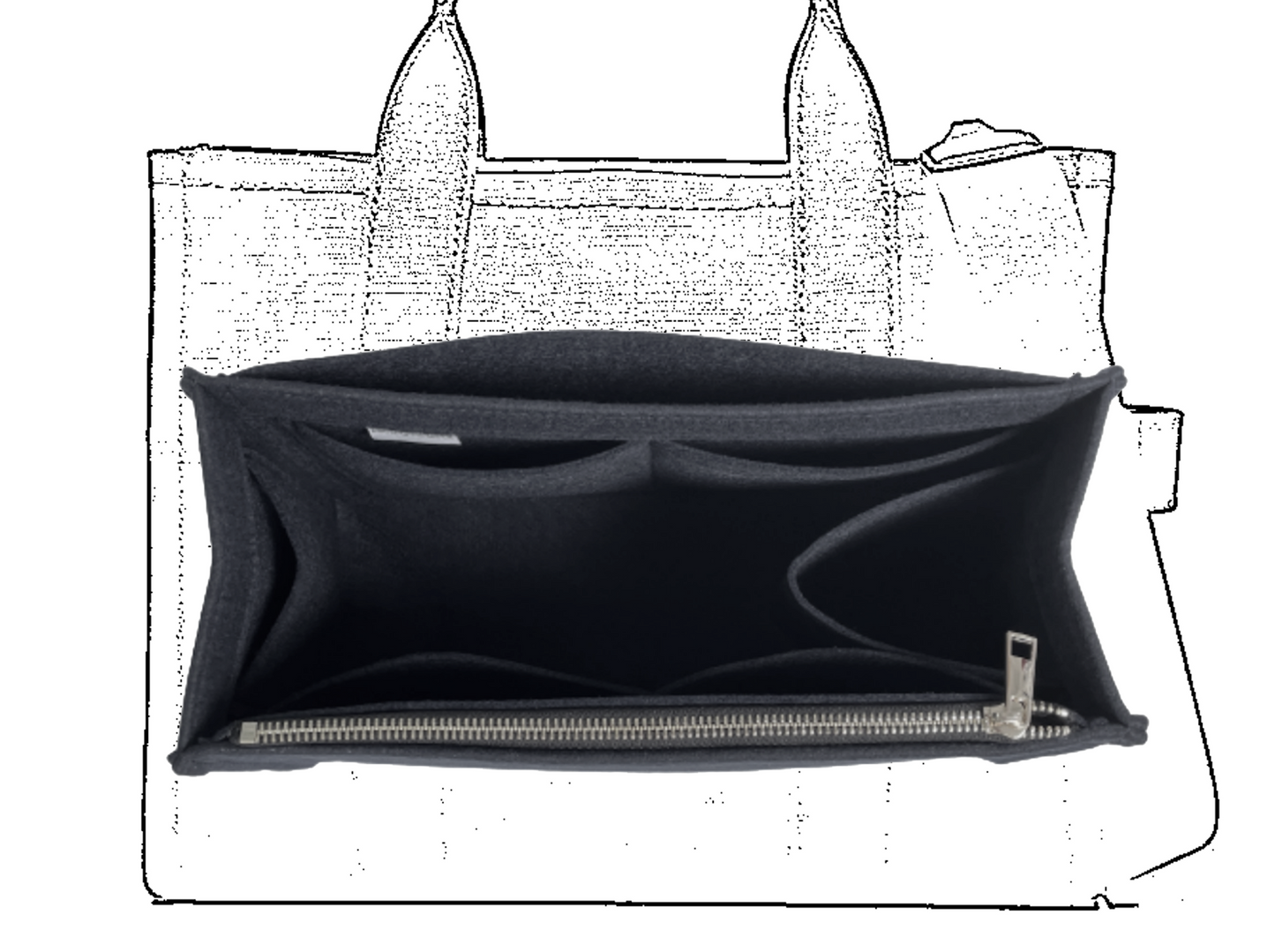 For [Marc Jacobs Large Tote Bag] Insert Organizer Liner (Style X)