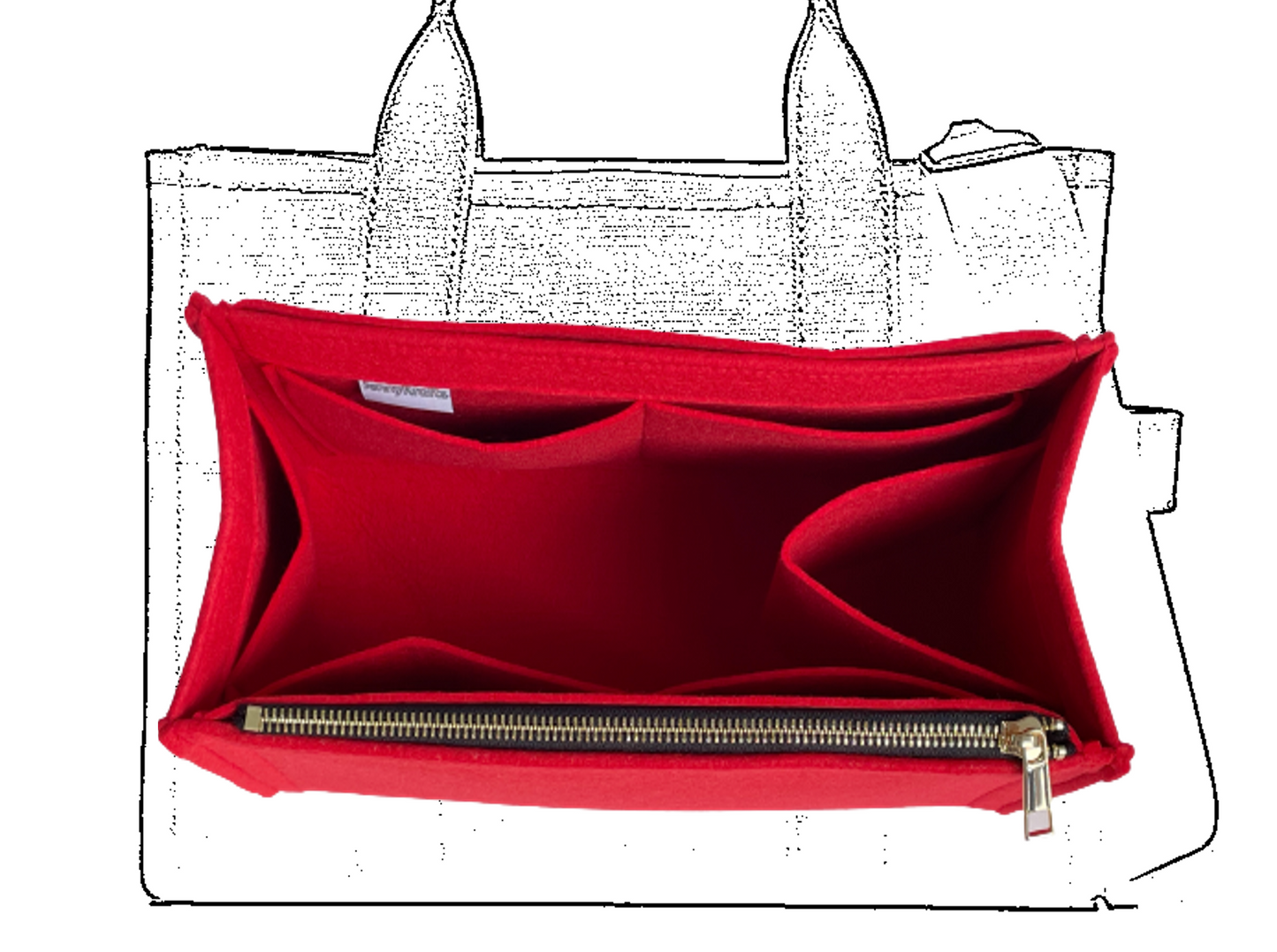 For [Marc Jacobs Large Tote Bag] Insert Organizer Liner (Style X)
