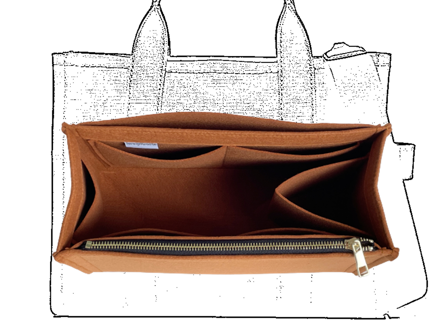 For [Marc Jacobs Large Tote Bag] Insert Organizer Liner (Style X)